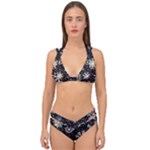 Shiny Winter Snowflake Abstract Christmas Cold Crystal December Double Strap Halter Bikini Set