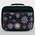 Shiny Winter Snowflake Abstract Christmas Cold Crystal December Lunch Bag