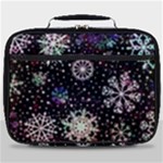 Shiny Winter Snowflake Abstract Christmas Cold Crystal December Full Print Lunch Bag