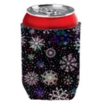 Shiny Winter Snowflake Abstract Christmas Cold Crystal December Can Holder