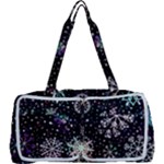 Shiny Winter Snowflake Abstract Christmas Cold Crystal December Multi Function Bag