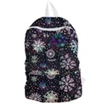 Shiny Winter Snowflake Abstract Christmas Cold Crystal December Foldable Lightweight Backpack