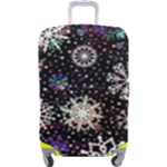 Shiny Winter Snowflake Abstract Christmas Cold Crystal December Luggage Cover (Large)