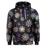 Shiny Winter Snowflake Abstract Christmas Cold Crystal December Men s Overhead Hoodie