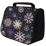 Shiny Winter Snowflake Abstract Christmas Cold Crystal December Full Print Travel Pouch (Big)