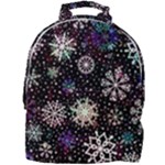 Shiny Winter Snowflake Abstract Christmas Cold Crystal December Mini Full Print Backpack