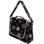 Shiny Winter Snowflake Abstract Christmas Cold Crystal December Box Up Messenger Bag