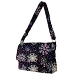 Shiny Winter Snowflake Abstract Christmas Cold Crystal December Full Print Messenger Bag (S)