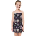 Shiny Winter Snowflake Abstract Christmas Cold Crystal December Kids  Summer Sun Dress