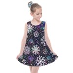 Shiny Winter Snowflake Abstract Christmas Cold Crystal December Kids  Summer Dress