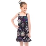 Shiny Winter Snowflake Abstract Christmas Cold Crystal December Kids  Overall Dress