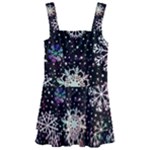 Shiny Winter Snowflake Abstract Christmas Cold Crystal December Kids  Layered Skirt Swimsuit