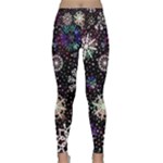 Shiny Winter Snowflake Abstract Christmas Cold Crystal December Lightweight Velour Classic Yoga Leggings