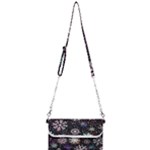 Shiny Winter Snowflake Abstract Christmas Cold Crystal December Mini Crossbody Handbag