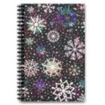 Shiny Winter Snowflake Abstract Christmas Cold Crystal December 5.5  x 8.5  Notebook