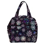 Shiny Winter Snowflake Abstract Christmas Cold Crystal December Boxy Hand Bag