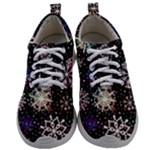 Shiny Winter Snowflake Abstract Christmas Cold Crystal December Mens Athletic Shoes