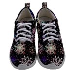 Shiny Winter Snowflake Abstract Christmas Cold Crystal December Women Athletic Shoes