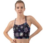 Shiny Winter Snowflake Abstract Christmas Cold Crystal December Mini Tank Bikini Top