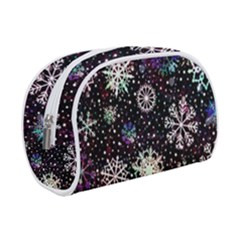 Shiny Winter Snowflake Abstract Christmas Cold Crystal December Make Up Case (Small) from ArtsNow.com