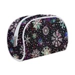 Shiny Winter Snowflake Abstract Christmas Cold Crystal December Make Up Case (Small)