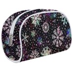 Shiny Winter Snowflake Abstract Christmas Cold Crystal December Make Up Case (Medium)