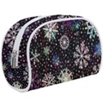 Shiny Winter Snowflake Abstract Christmas Cold Crystal December Make Up Case (Large)