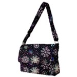 Shiny Winter Snowflake Abstract Christmas Cold Crystal December Full Print Messenger Bag (M)