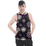 Shiny Winter Snowflake Abstract Christmas Cold Crystal December Men s Sleeveless Hoodie