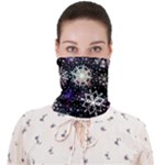 Shiny Winter Snowflake Abstract Christmas Cold Crystal December Face Covering Bandana (Adult)