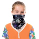 Shiny Winter Snowflake Abstract Christmas Cold Crystal December Face Covering Bandana (Kids)