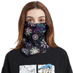 Shiny Winter Snowflake Abstract Christmas Cold Crystal December Face Covering Bandana (Two Sides)