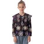 Shiny Winter Snowflake Abstract Christmas Cold Crystal December Kids  Peter Pan Collar Blouse