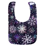 Shiny Winter Snowflake Abstract Christmas Cold Crystal December Baby Bib