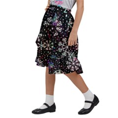 Kids  Ruffle Flared Wrap Midi Skirt 