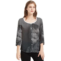 Chiffon Quarter Sleeve Blouse 