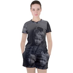 Women s Mesh T-Shirt and Shorts Set 