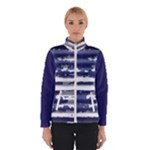 Metallic Rhythm Print Women s Bomber Jacket