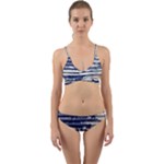 Metallic Rhythm Print Wrap Around Bikini Set