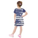 Kids  Short Sleeve Velvet Dress 