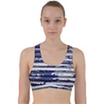 Metallic Rhythm Print Back Weave Sports Bra