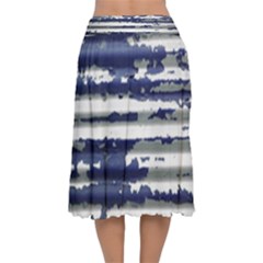 Velvet Flared Midi Skirt 