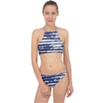 Metallic Rhythm Print Halter Bikini Set