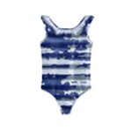 Metallic Rhythm Print Kids  Frill Swimsuit