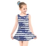 Metallic Rhythm Print Kids  Skater Dress Swimsuit