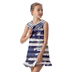 Kids  Pilgrim Collar Ruffle Hem Dress 