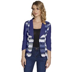 Women s One-Button 3/4 Sleeve Short Jacket 