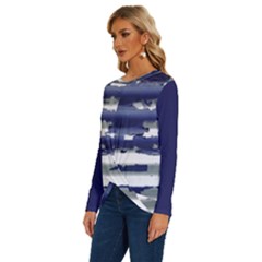 Long Sleeve Crew Neck Pullover Top 