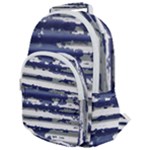 Metallic Rhythm Print Rounded Multi Pocket Backpack