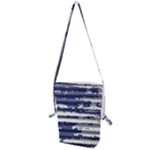 Metallic Rhythm Print Folding Shoulder Bag